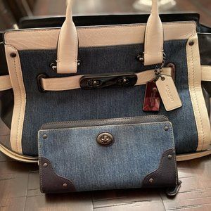 Coach Denim Purse & Wallet